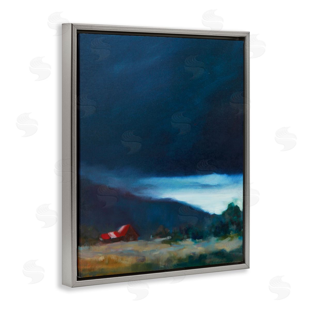 Eddie Barbini Storm Clouds over Countryside Cottage Landscape