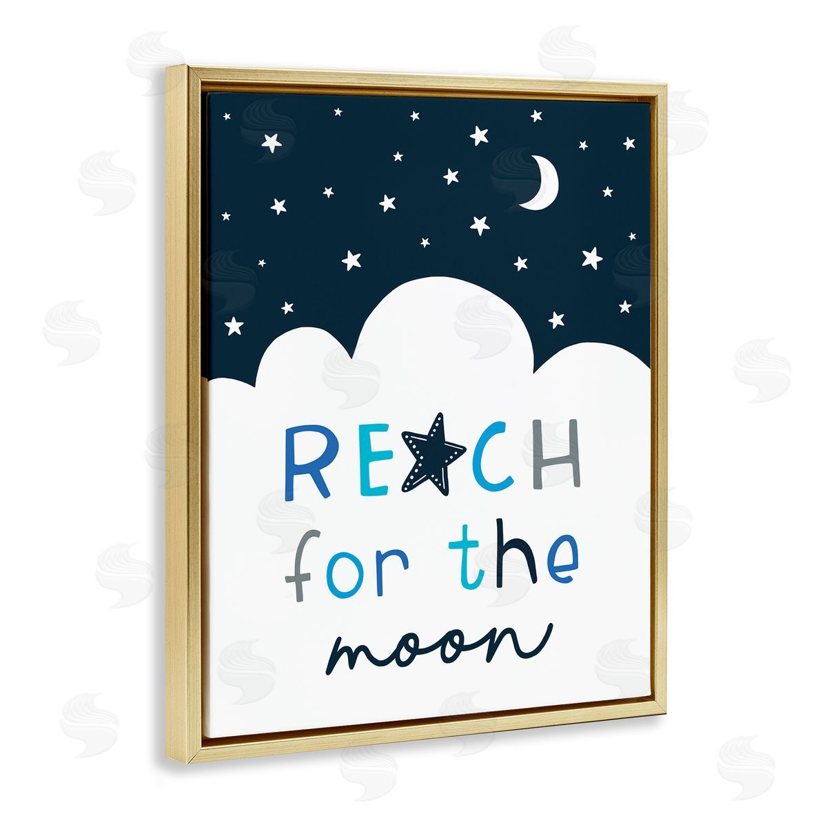 Elizabeth Tyndall Reach for Moon Phrase Night Sky Clouds