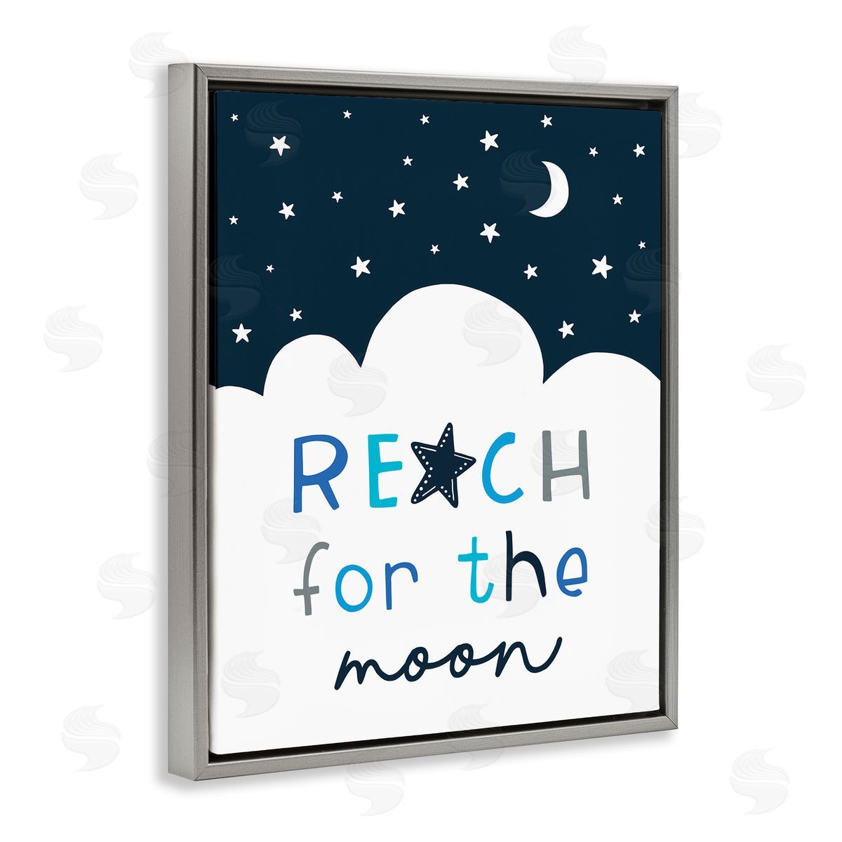 Elizabeth Tyndall Reach for Moon Phrase Night Sky Clouds
