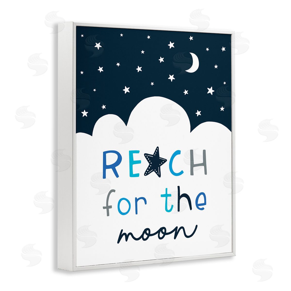 Elizabeth Tyndall Reach for Moon Phrase Night Sky Clouds