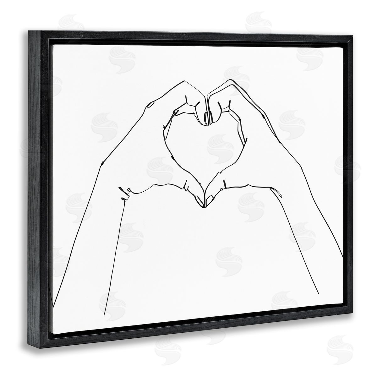 Ziwei Li Minimal Heart Shaped Hand Pose Black White