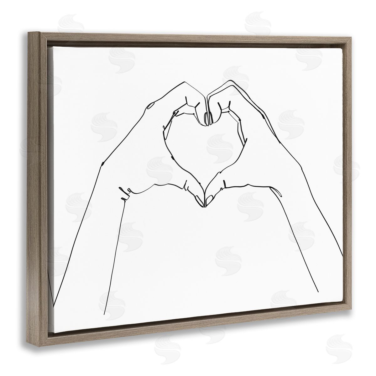 Ziwei Li Minimal Heart Shaped Hand Pose Black White