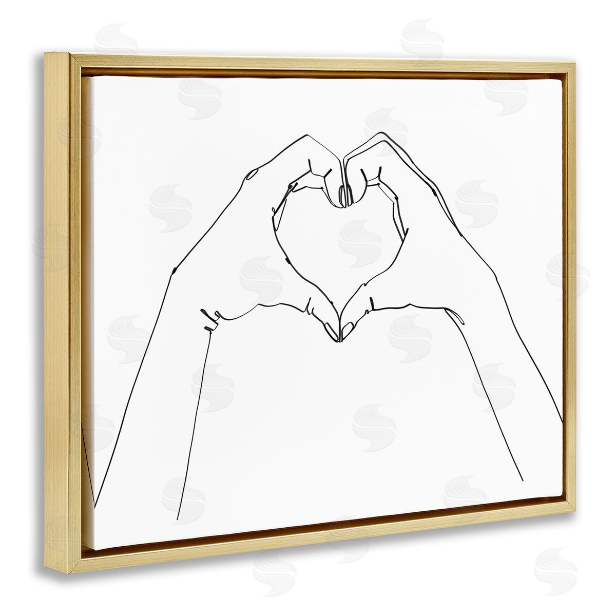 Ziwei Li Minimal Heart Shaped Hand Pose Black White