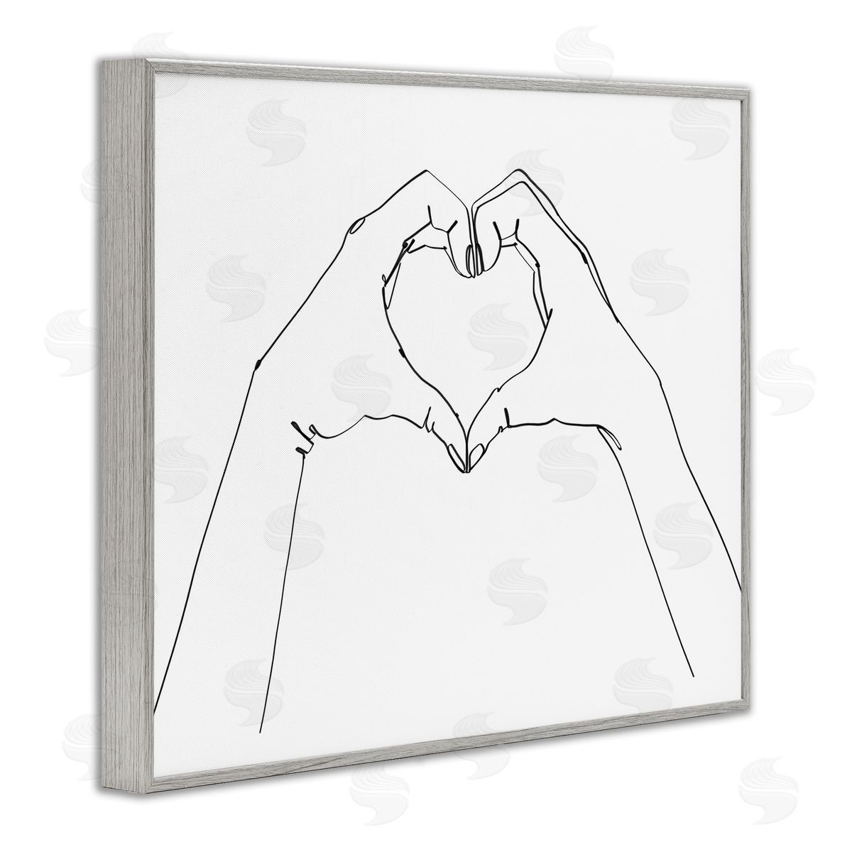 Ziwei Li Minimal Heart Shaped Hand Pose Black White