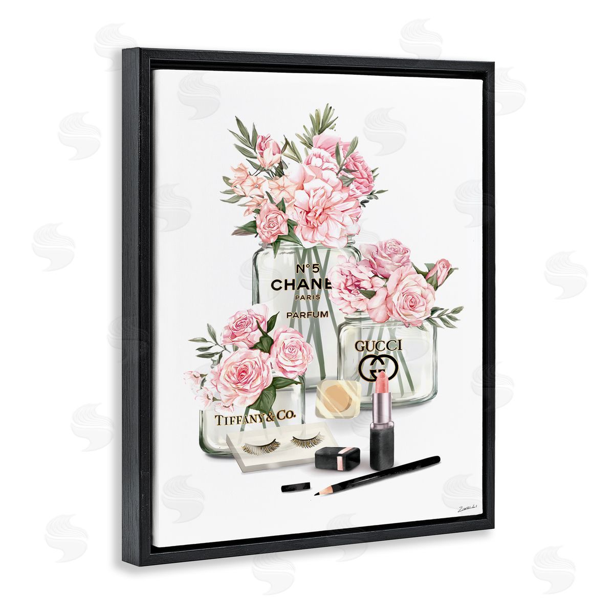 Ziwei Li Pink Rose Florals in Glam Fashion Jars