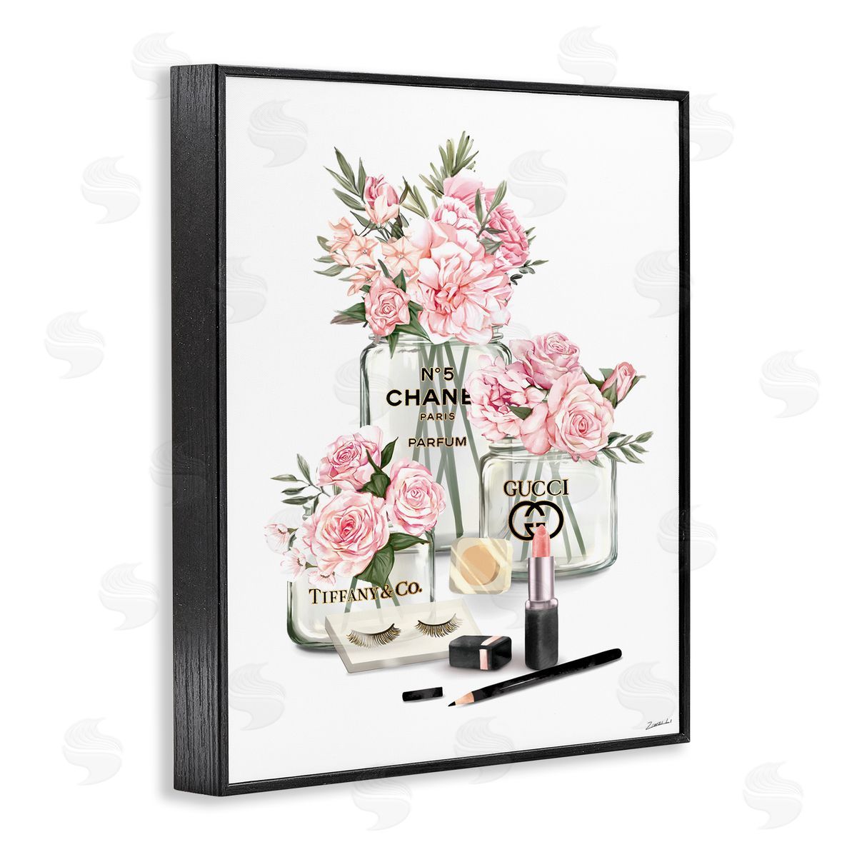 Ziwei Li Pink Rose Florals in Glam Fashion Jars