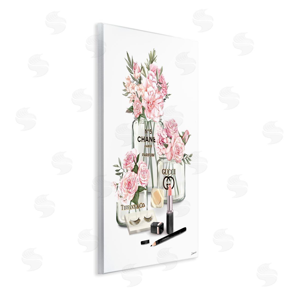 Ziwei Li Pink Rose Florals in Glam Fashion Jars