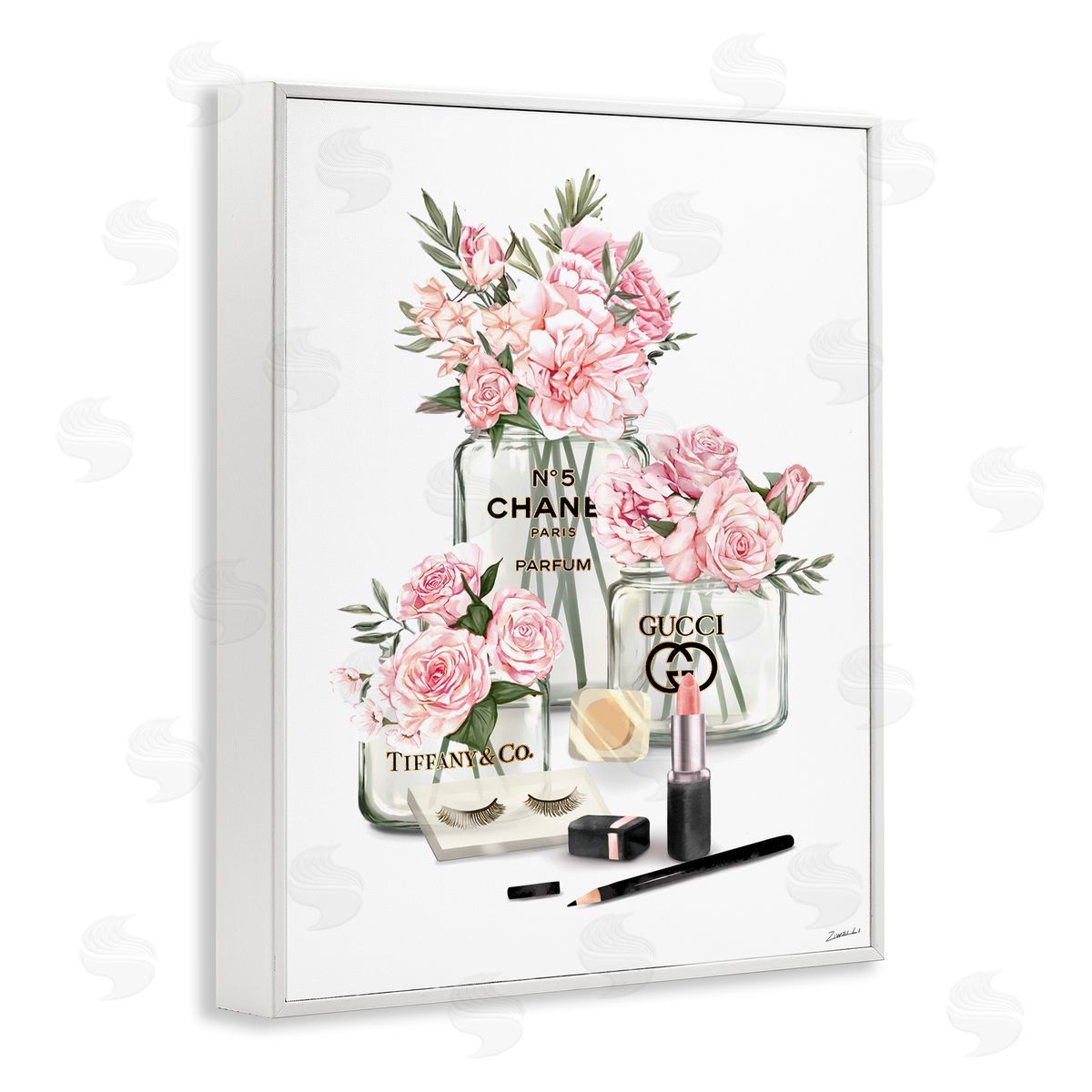 Ziwei Li Pink Rose Florals in Glam Fashion Jars