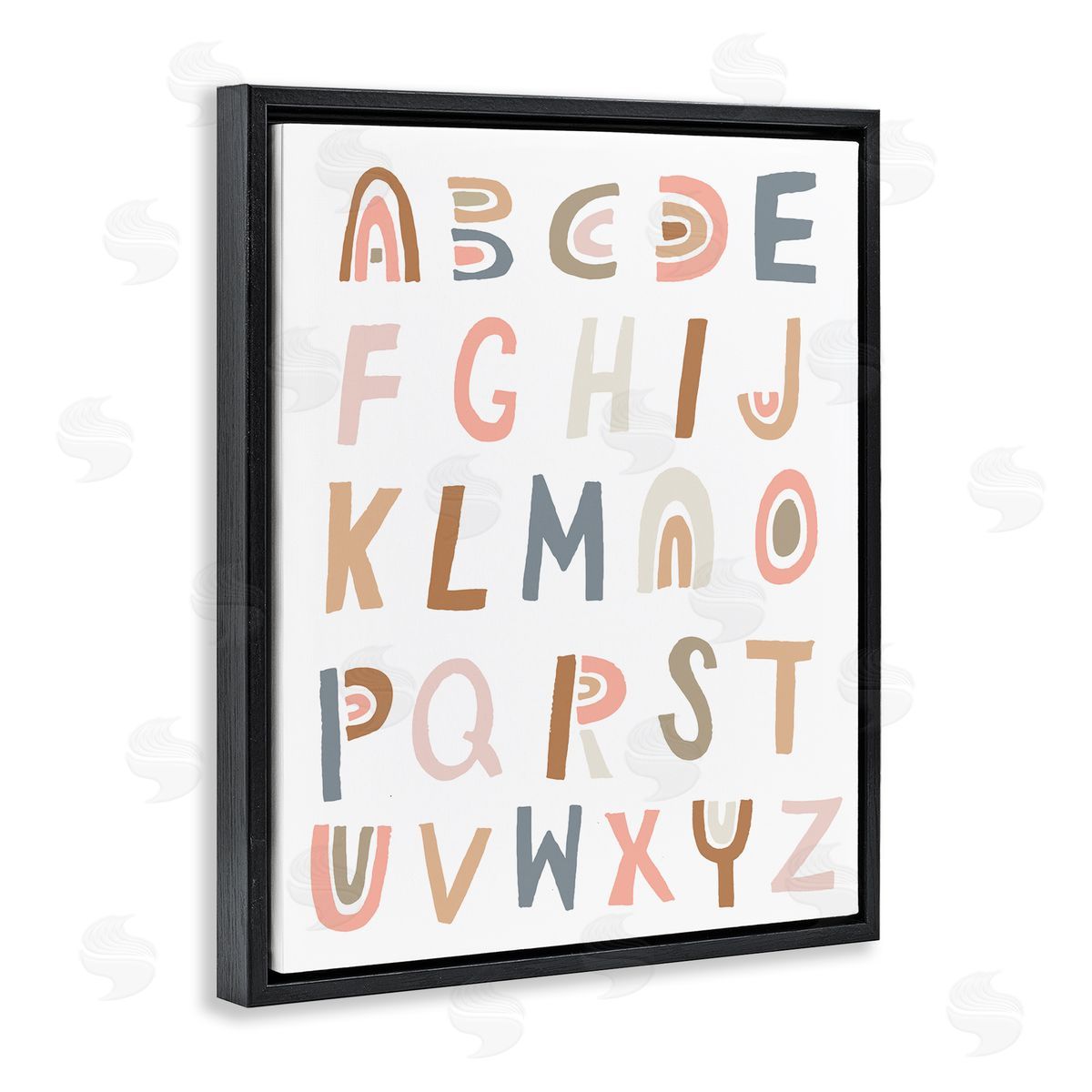 Jess Bruggink Neutral Rainbow Alphabet Chart Pink Beige Typography