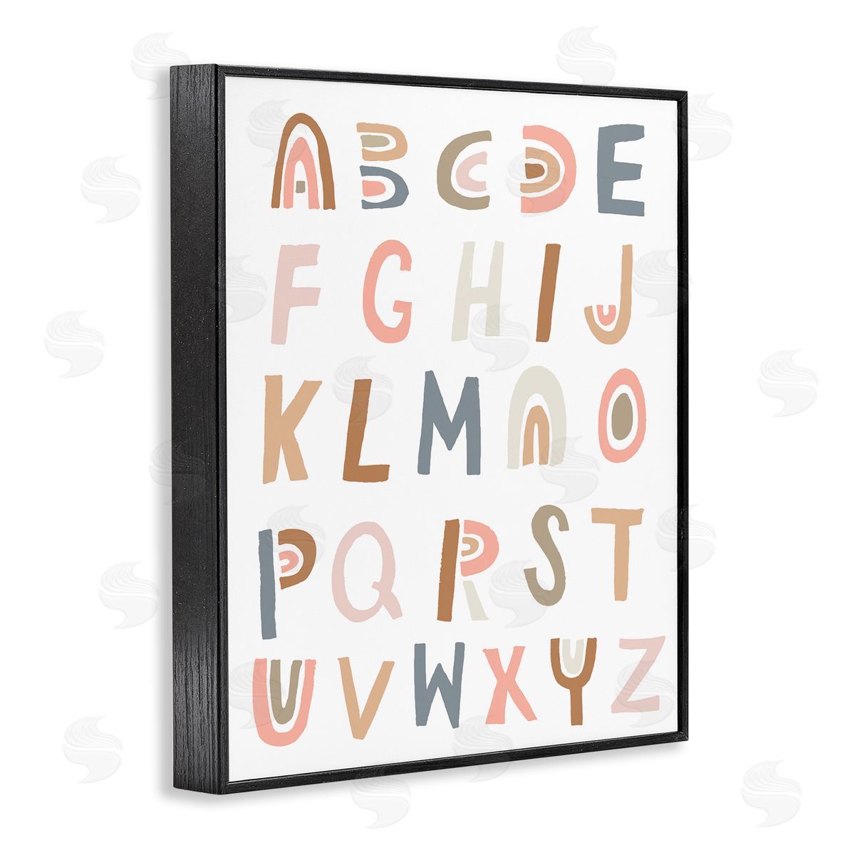 Jess Bruggink Neutral Rainbow Alphabet Chart Pink Beige Typography