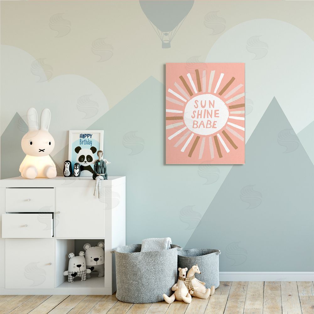 Jess Bruggink Sun Shine Babe Phrase Pastel Sun Rays