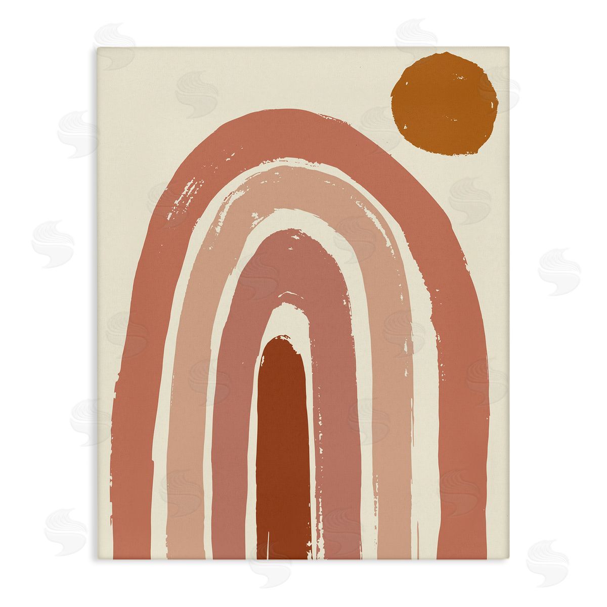 Jess Bruggink Desert Sun Rainbow Landscape Soft Beige Sky