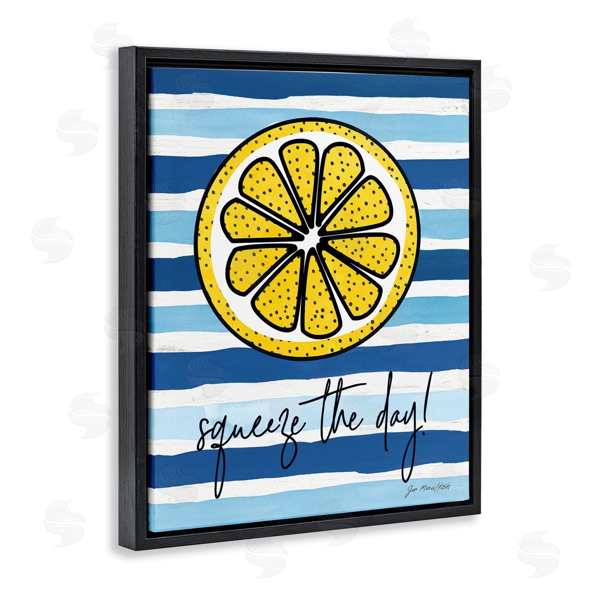 Jennifer Pugh Squeeze The Day Expression Lemon Nautical Stripes