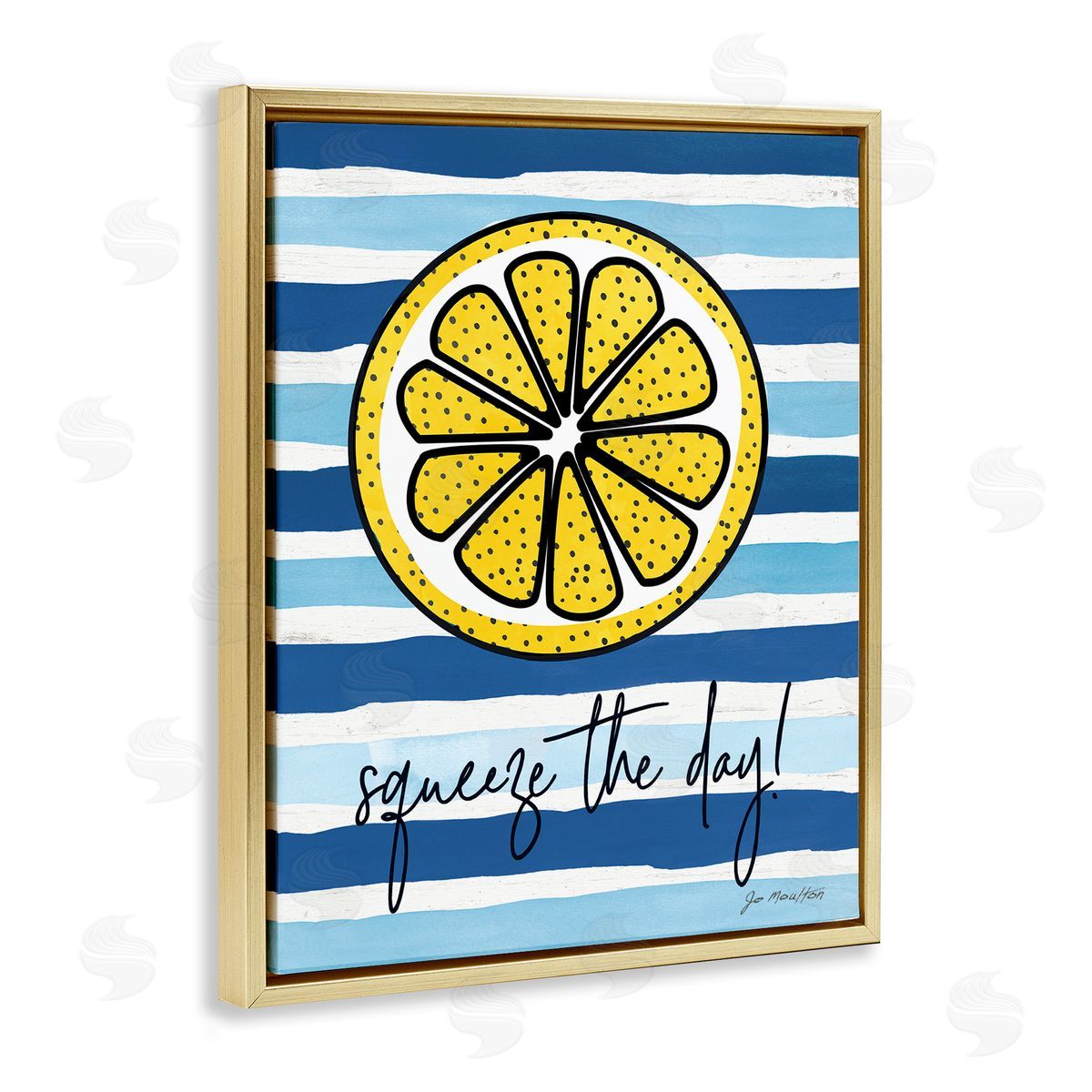 Jennifer Pugh Squeeze The Day Expression Lemon Nautical Stripes