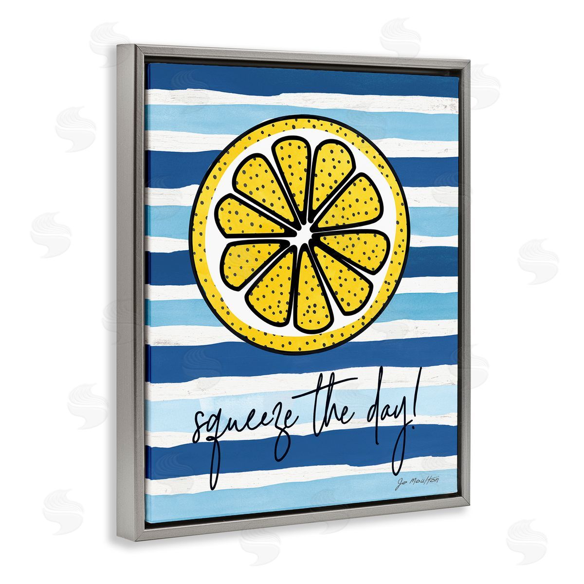 Jennifer Pugh Squeeze The Day Expression Lemon Nautical Stripes