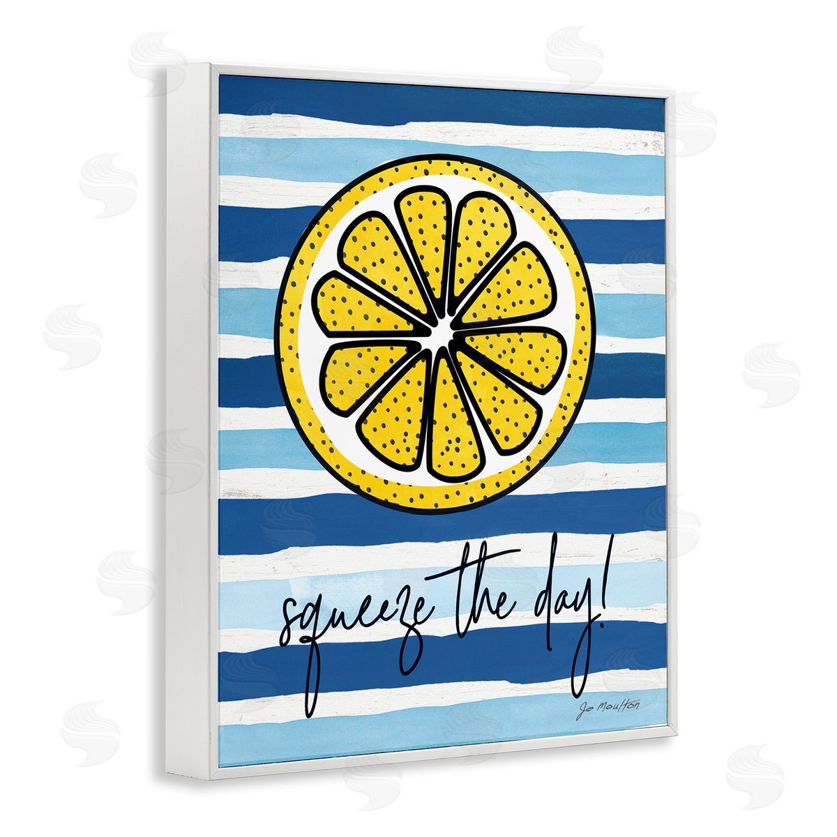 Jennifer Pugh Squeeze The Day Expression Lemon Nautical Stripes