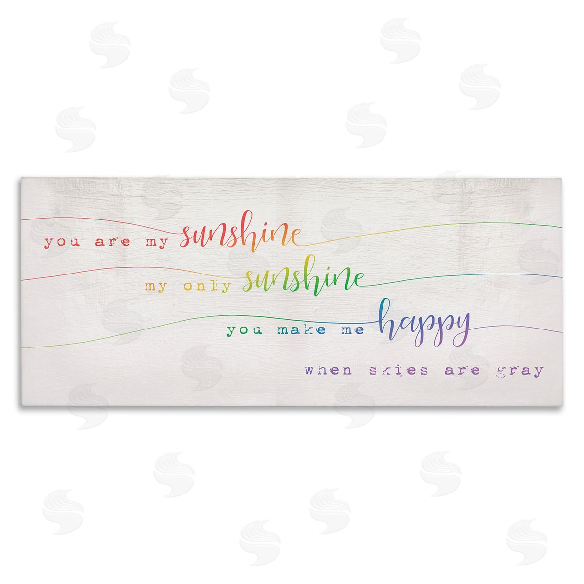 Stupell Studio You're My Sunshine Rainbow Ombre Script