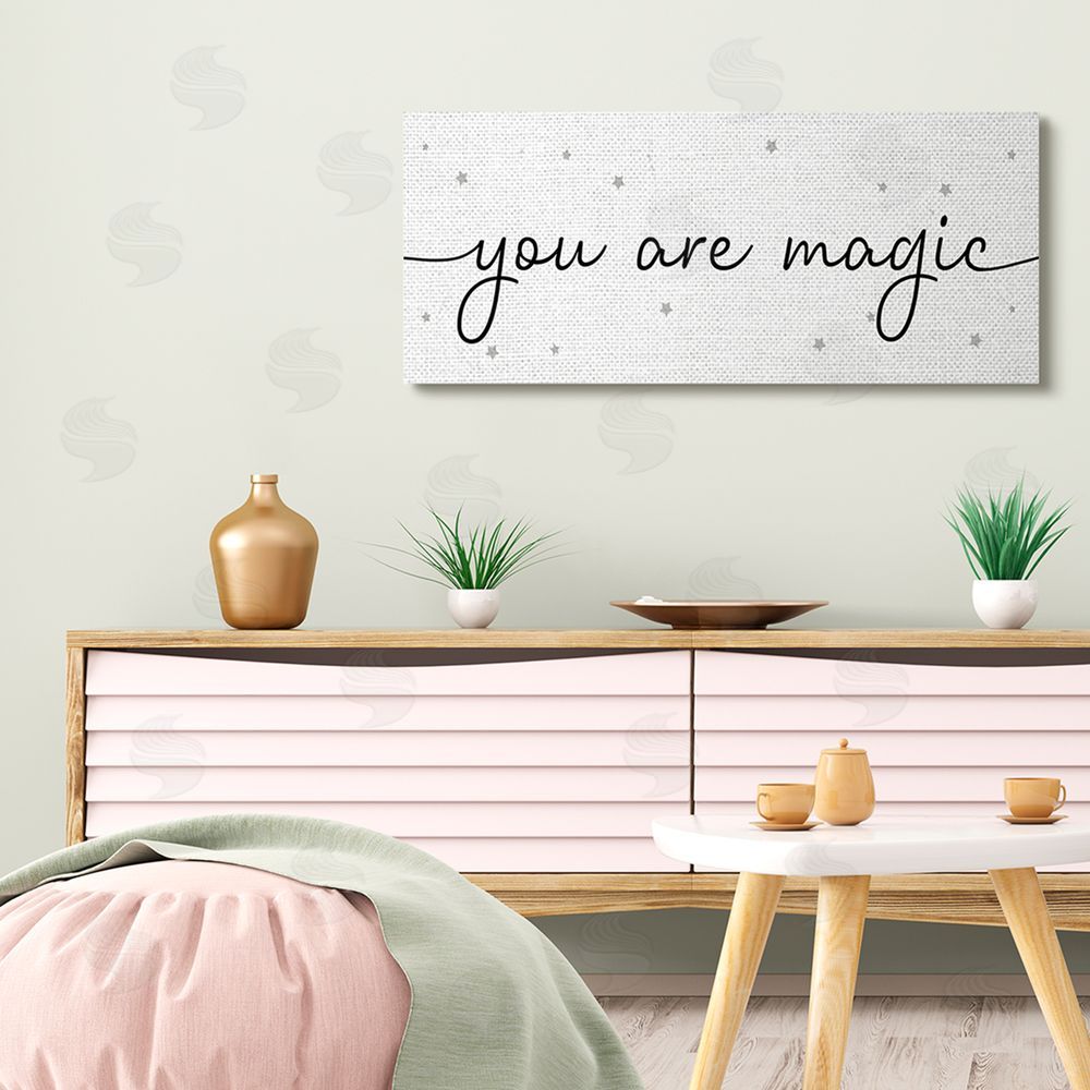 Stupell Studio You Are Magic Sentiments Grey Whimsical Stars
