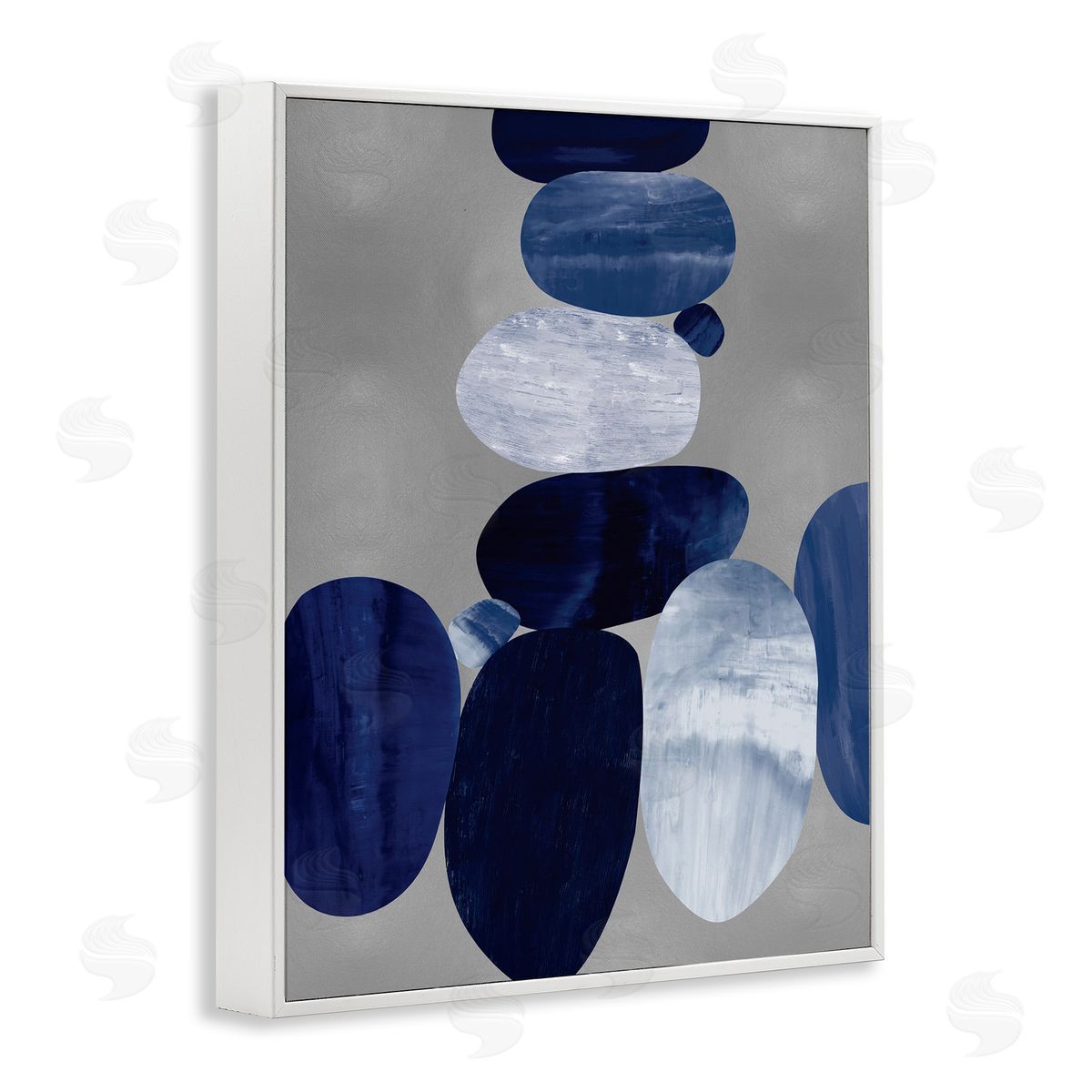 Justin Thompson Stacked Blue Rocks Abstract Circular Design