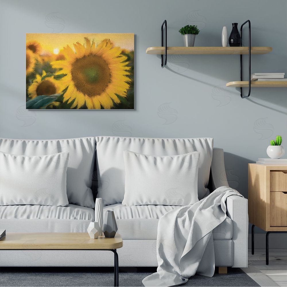 Kim Allen Sunflower Field Sunrise Realistic Soft Edges