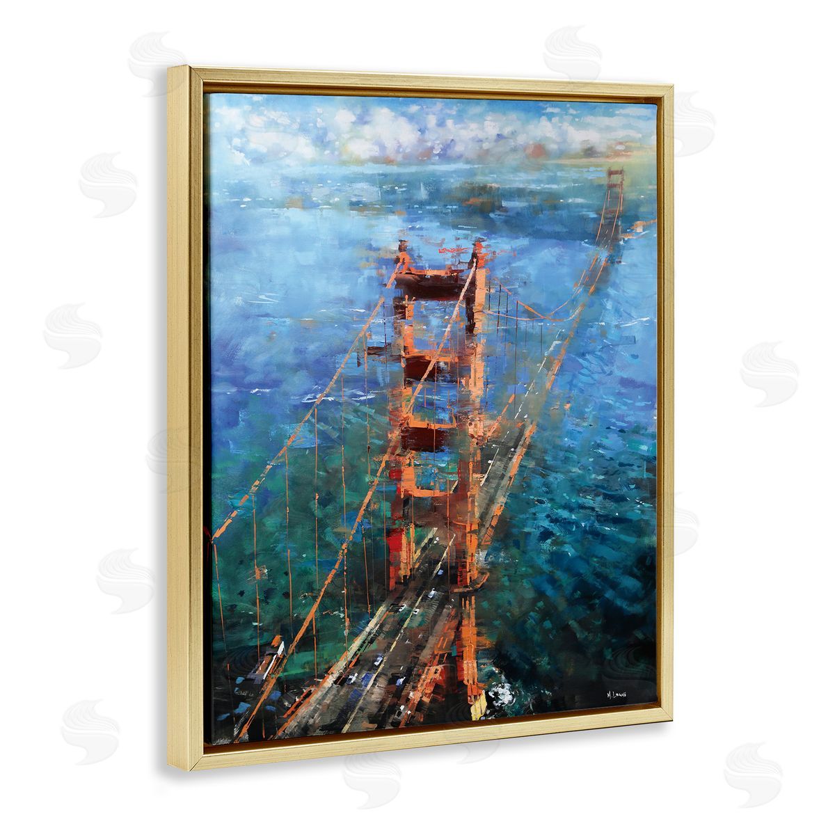 Mark Lague Golden Gate Bridge Contemporary Abstract Aerial View