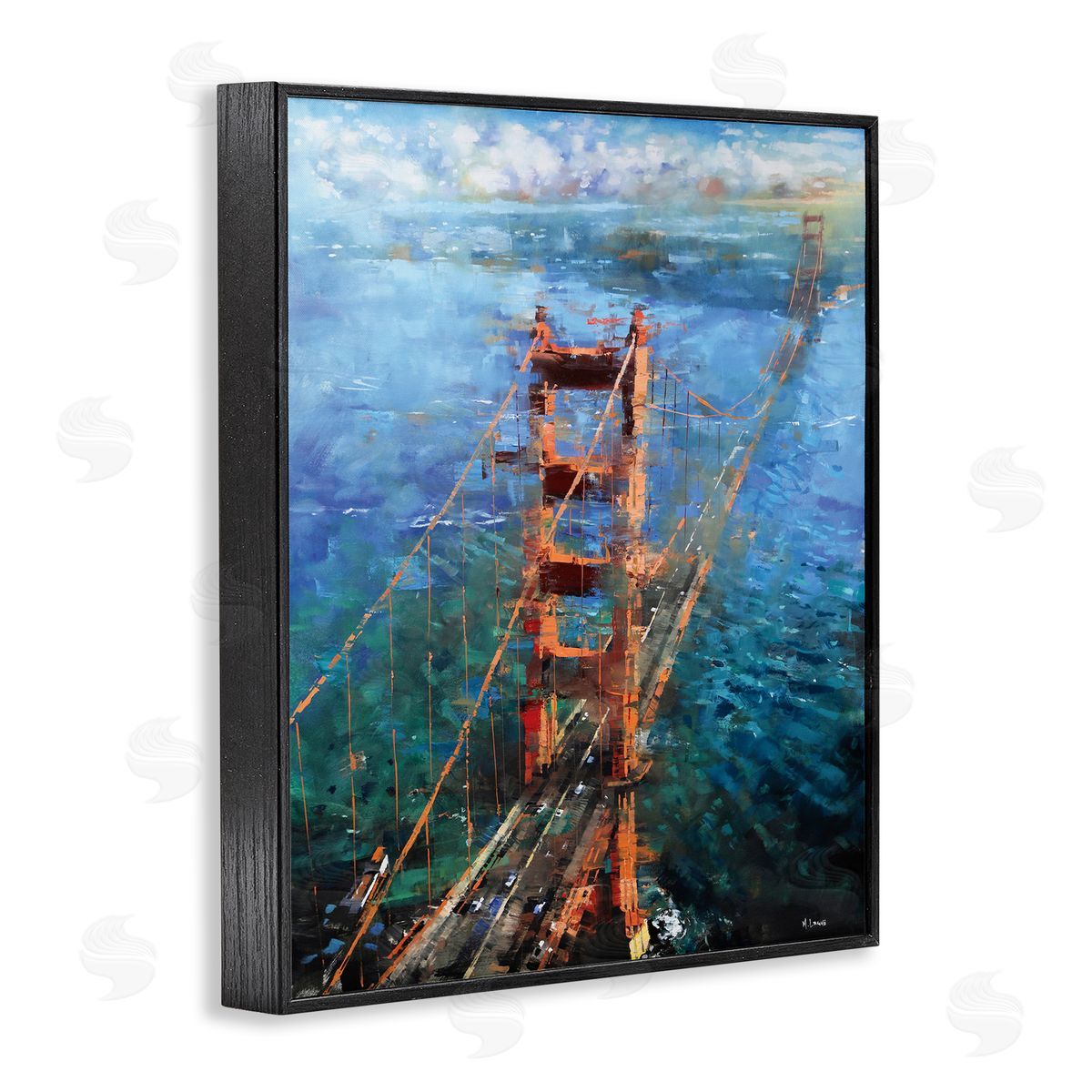 Mark Lague Golden Gate Bridge Contemporary Abstract Aerial View