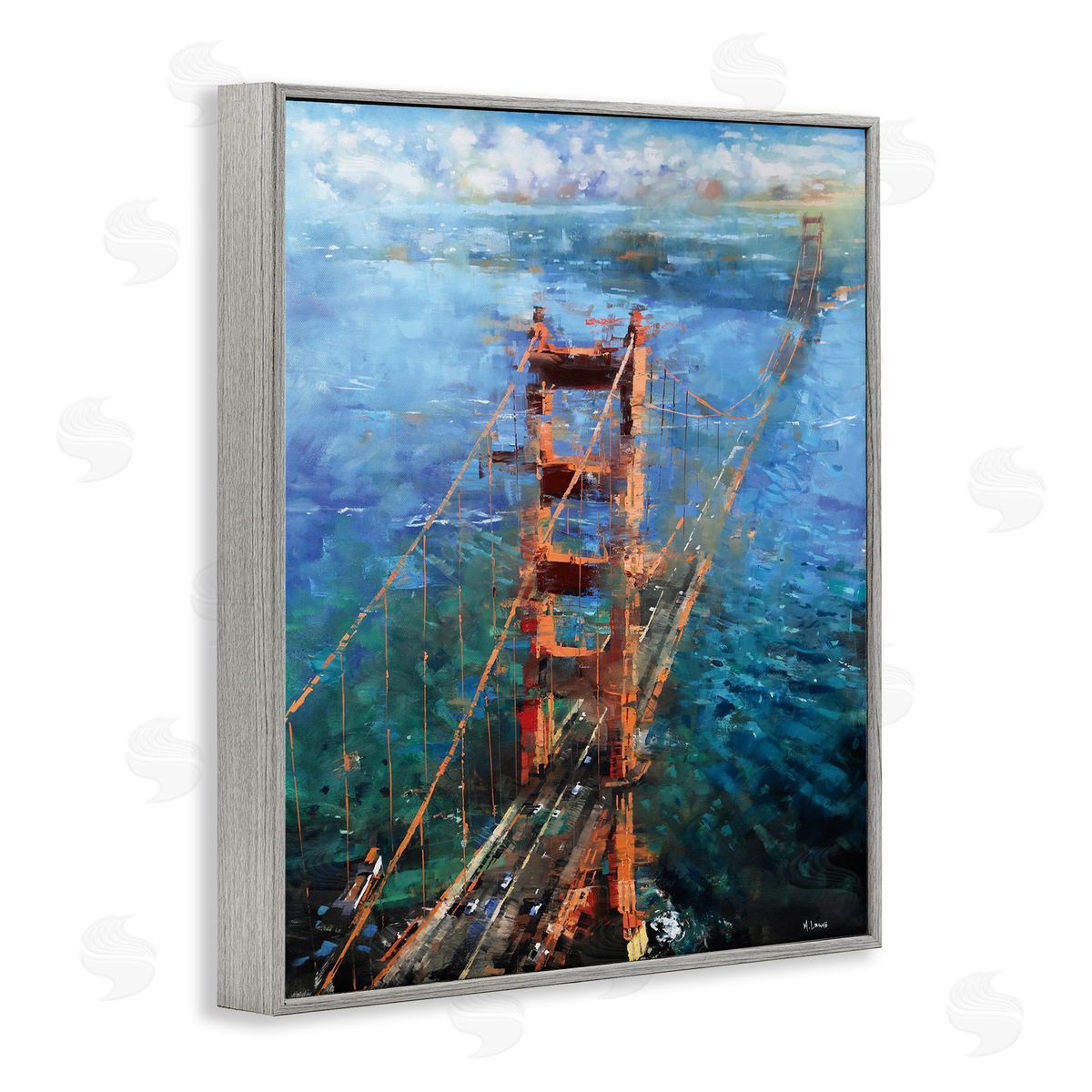 Mark Lague Golden Gate Bridge Contemporary Abstract Aerial View