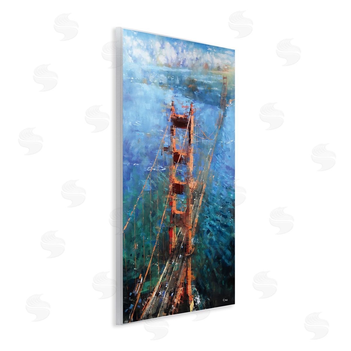 Mark Lague Golden Gate Bridge Contemporary Abstract Aerial View