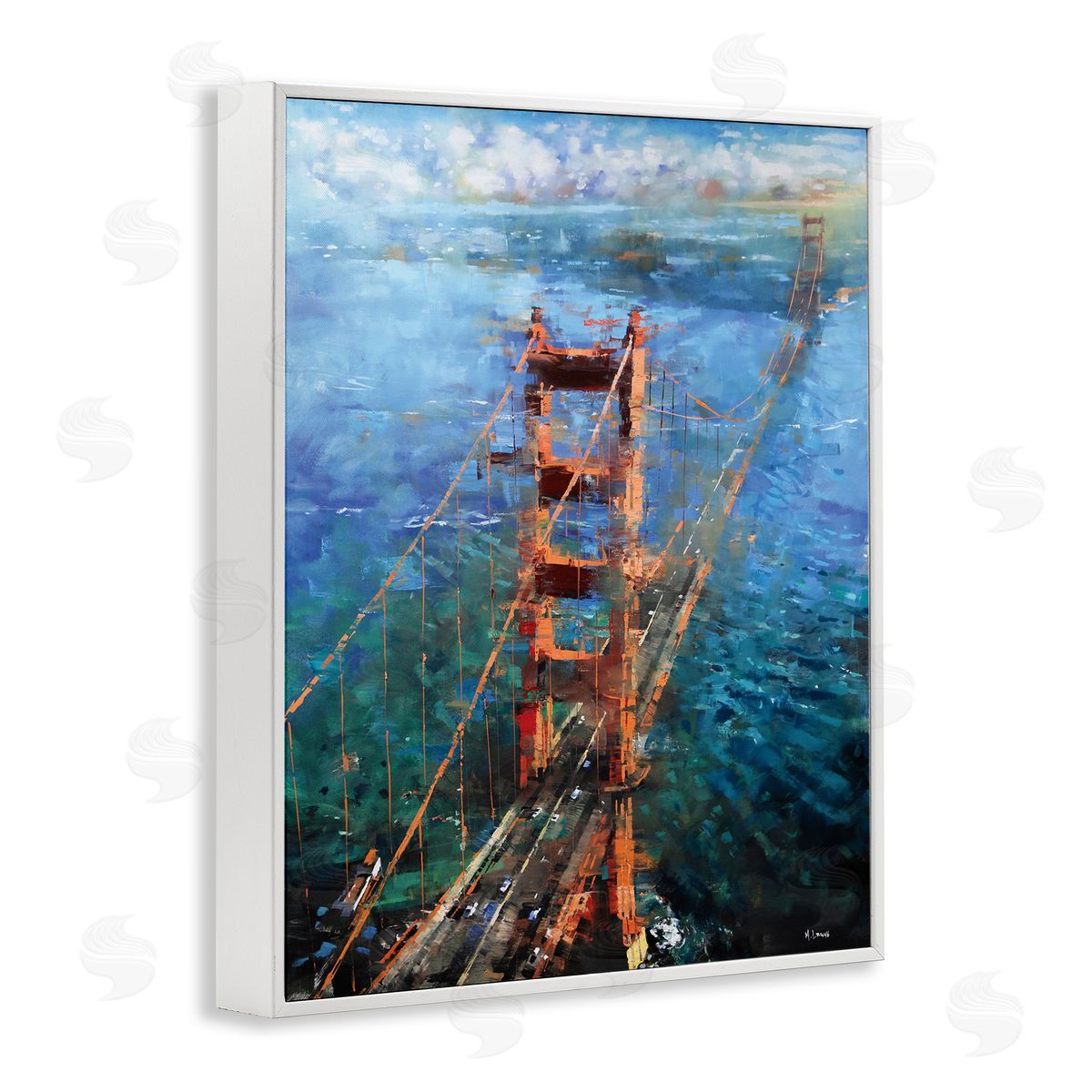 Mark Lague Golden Gate Bridge Contemporary Abstract Aerial View