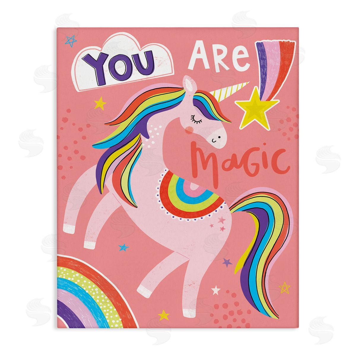 Lisa Barlow You Are Magic Phrase Pink Unicorn Rainbow