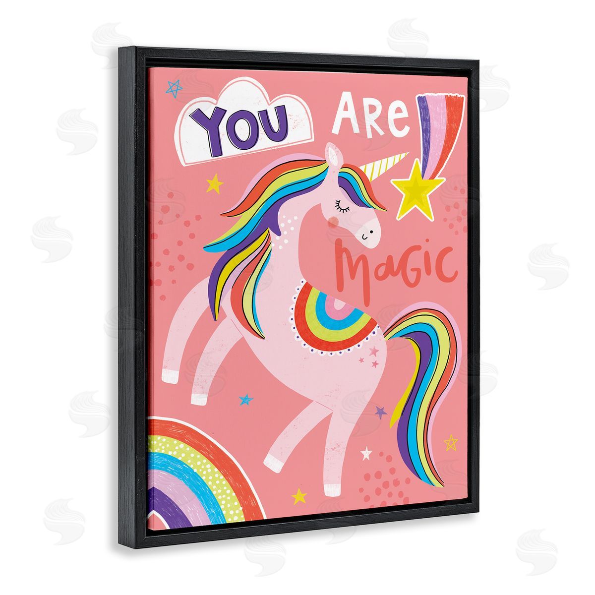 Lisa Barlow You Are Magic Phrase Pink Unicorn Rainbow