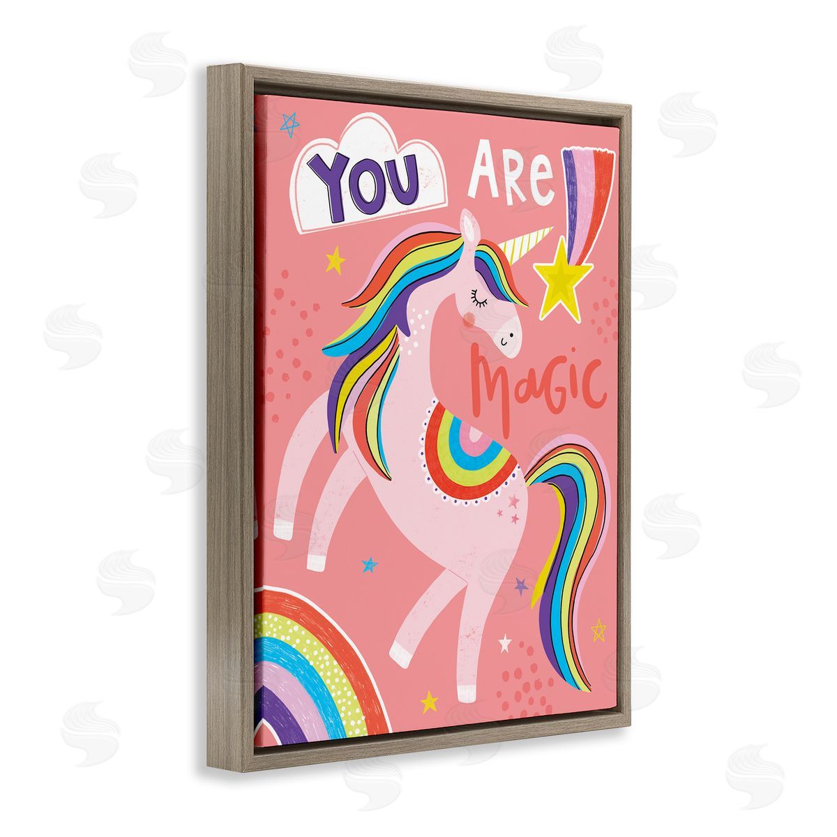 Lisa Barlow You Are Magic Phrase Pink Unicorn Rainbow