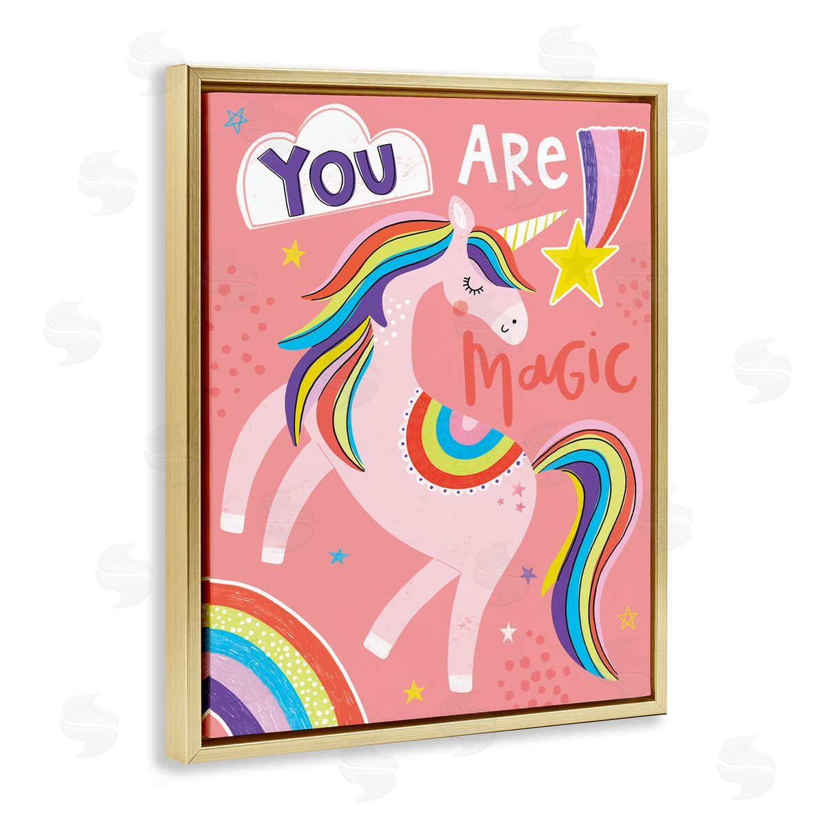 Lisa Barlow You Are Magic Phrase Pink Unicorn Rainbow