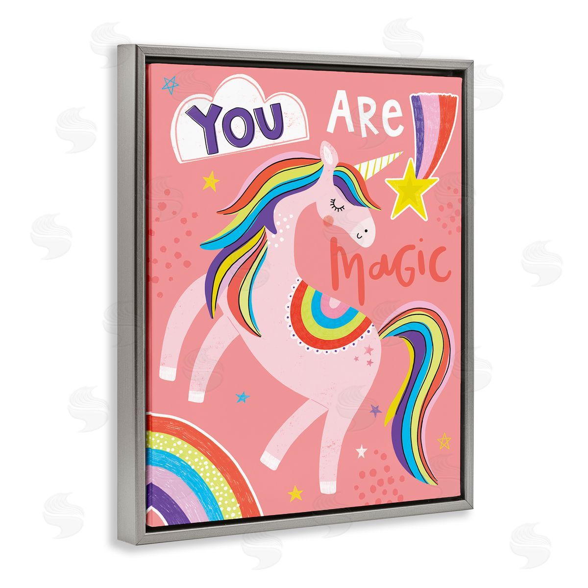 Lisa Barlow You Are Magic Phrase Pink Unicorn Rainbow