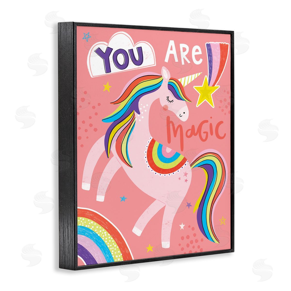 Lisa Barlow You Are Magic Phrase Pink Unicorn Rainbow