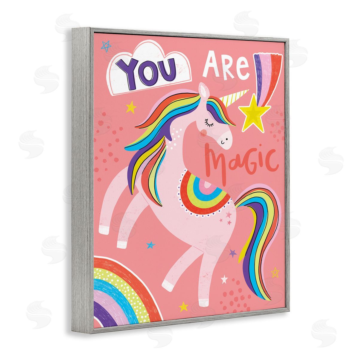 Lisa Barlow You Are Magic Phrase Pink Unicorn Rainbow