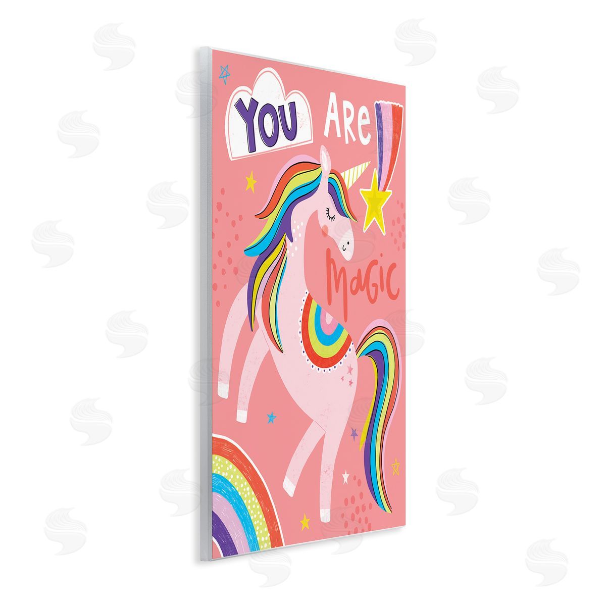Lisa Barlow You Are Magic Phrase Pink Unicorn Rainbow