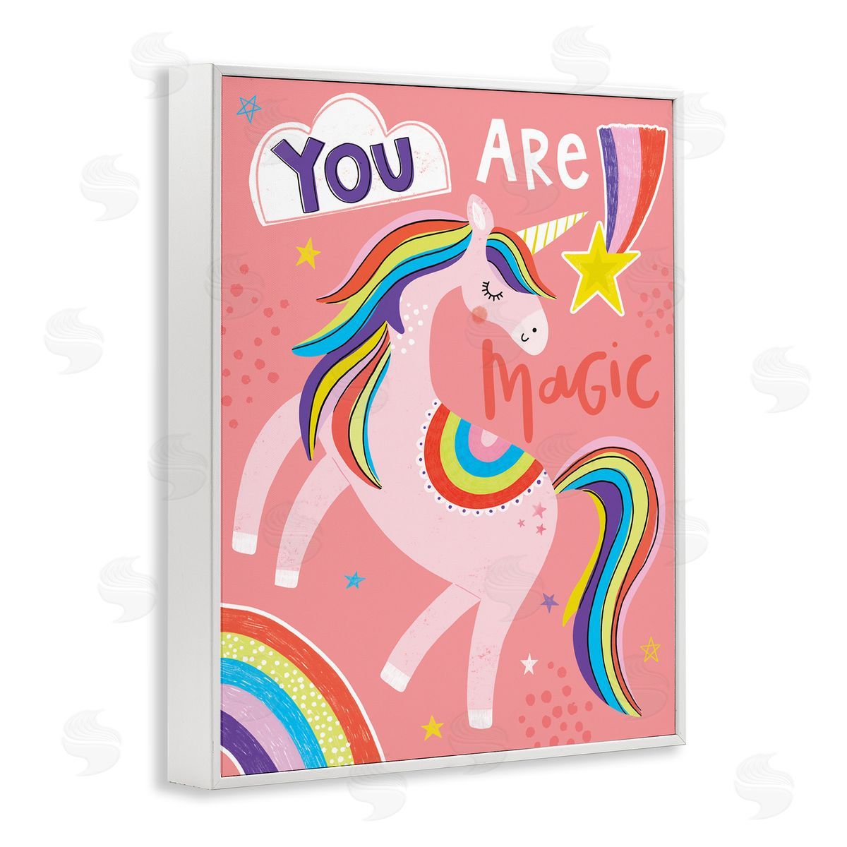 Lisa Barlow You Are Magic Phrase Pink Unicorn Rainbow