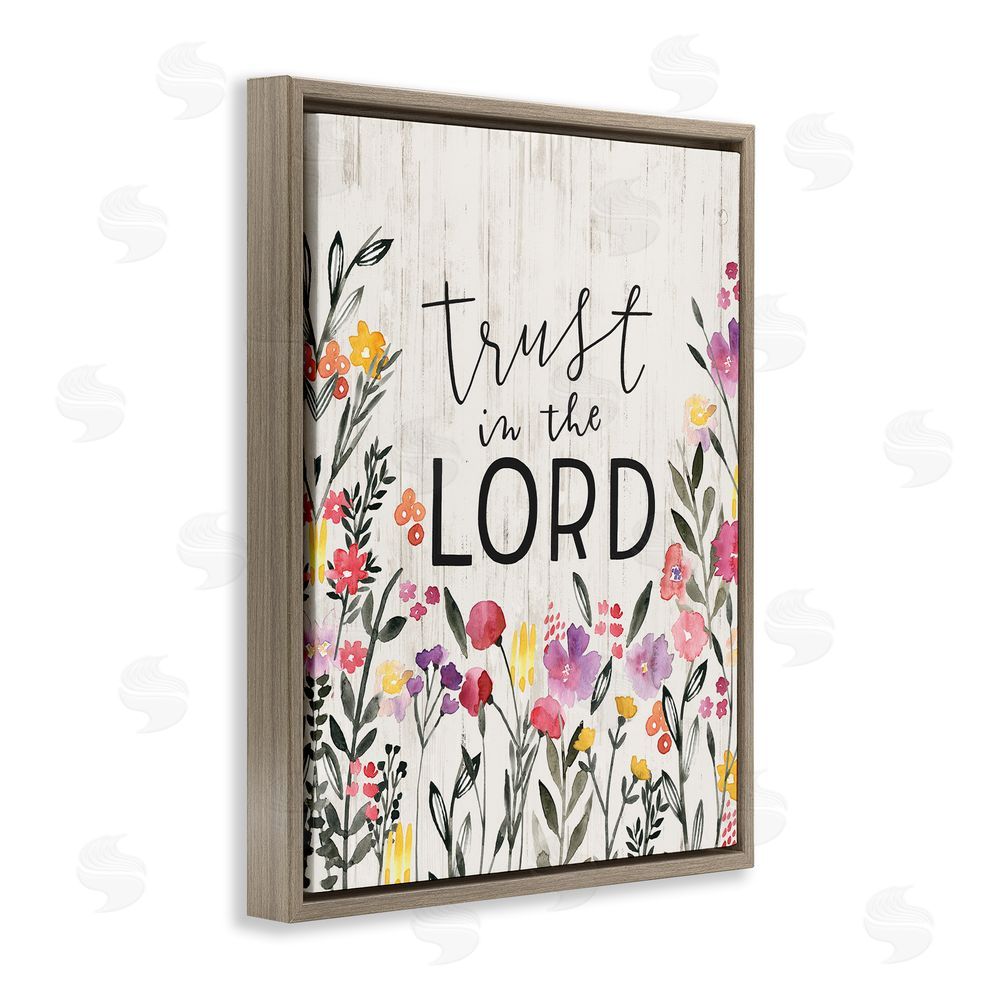 Loni Harris Trust in the Lord Proverb Spring Watercolor Flowers