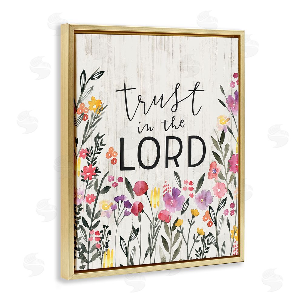 Loni Harris Trust in the Lord Proverb Spring Watercolor Flowers