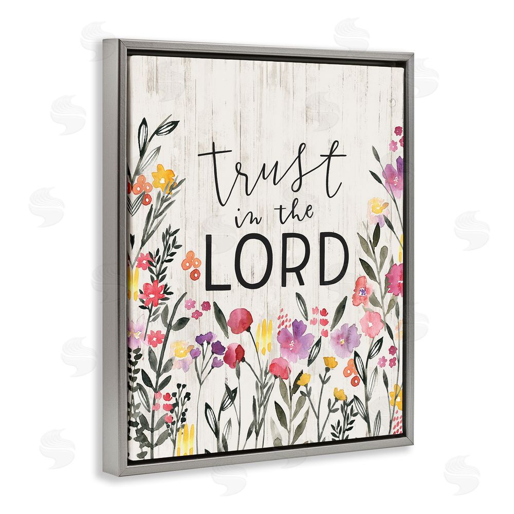 Loni Harris Trust in the Lord Proverb Spring Watercolor Flowers