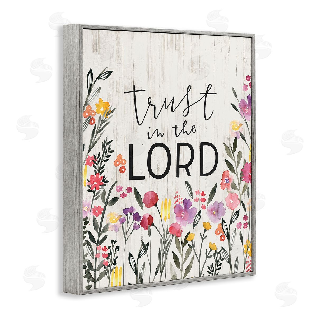 Loni Harris Trust in the Lord Proverb Spring Watercolor Flowers