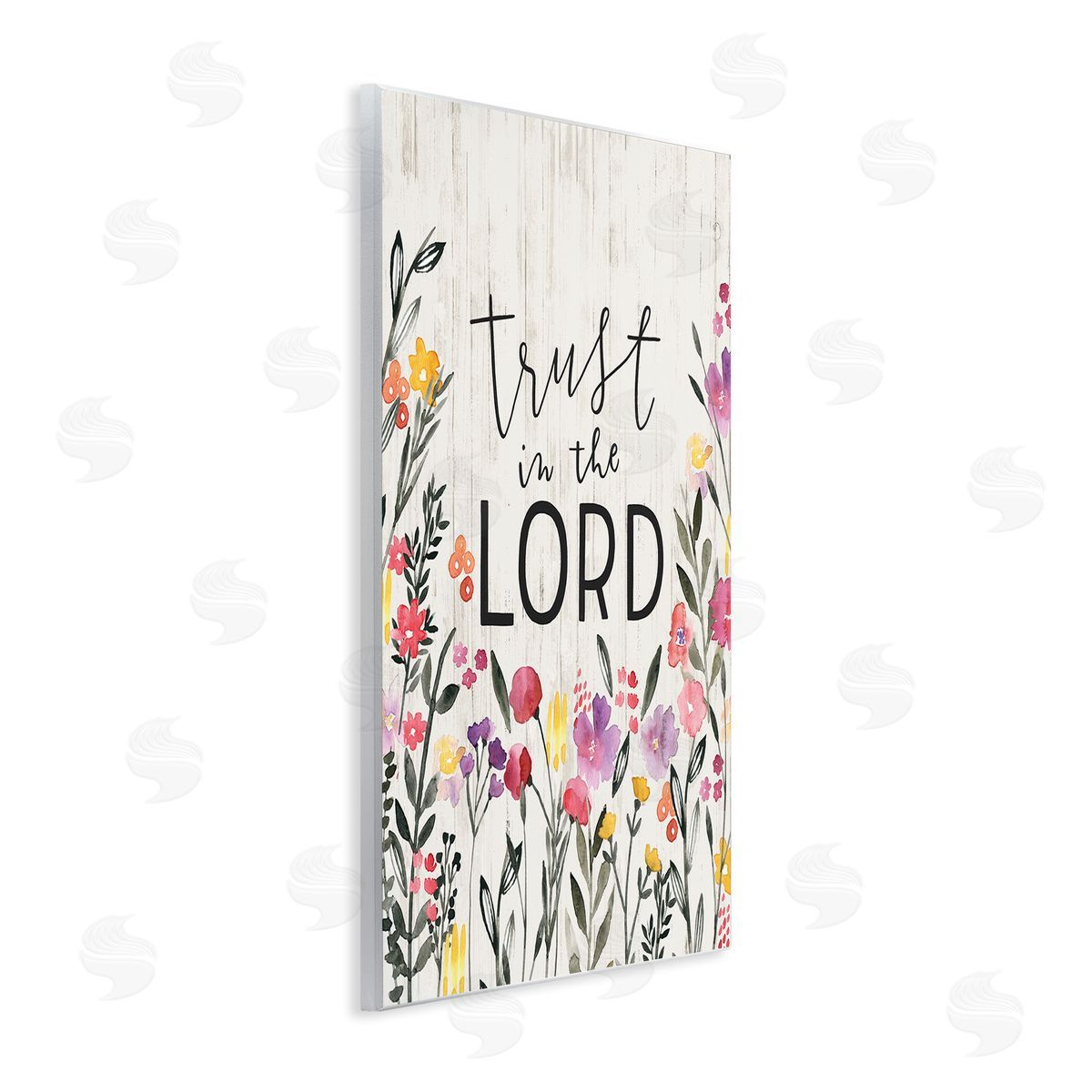 Loni Harris Trust in the Lord Proverb Spring Watercolor Flowers