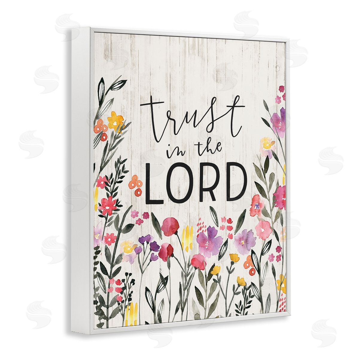 Loni Harris Trust in the Lord Proverb Spring Watercolor Flowers