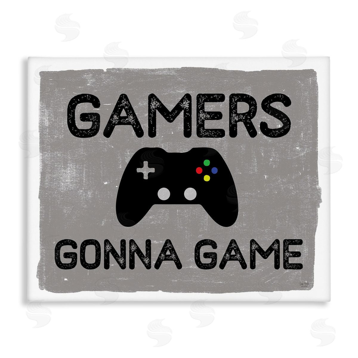 Lux + Me Designs Gamers Gonna Game Phrase Controller Distressed Pattern