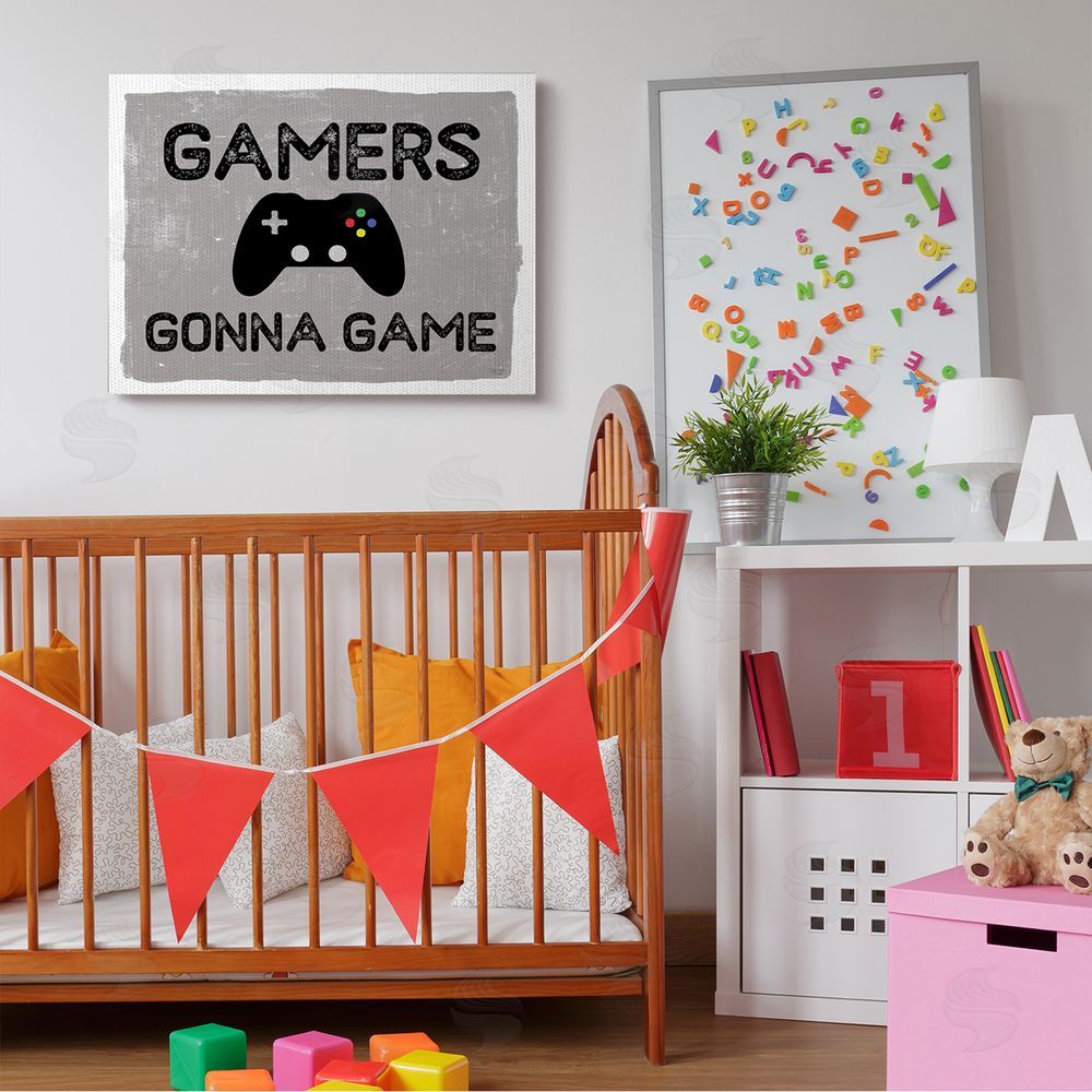 Lux + Me Designs Gamers Gonna Game Phrase Controller Distressed Pattern