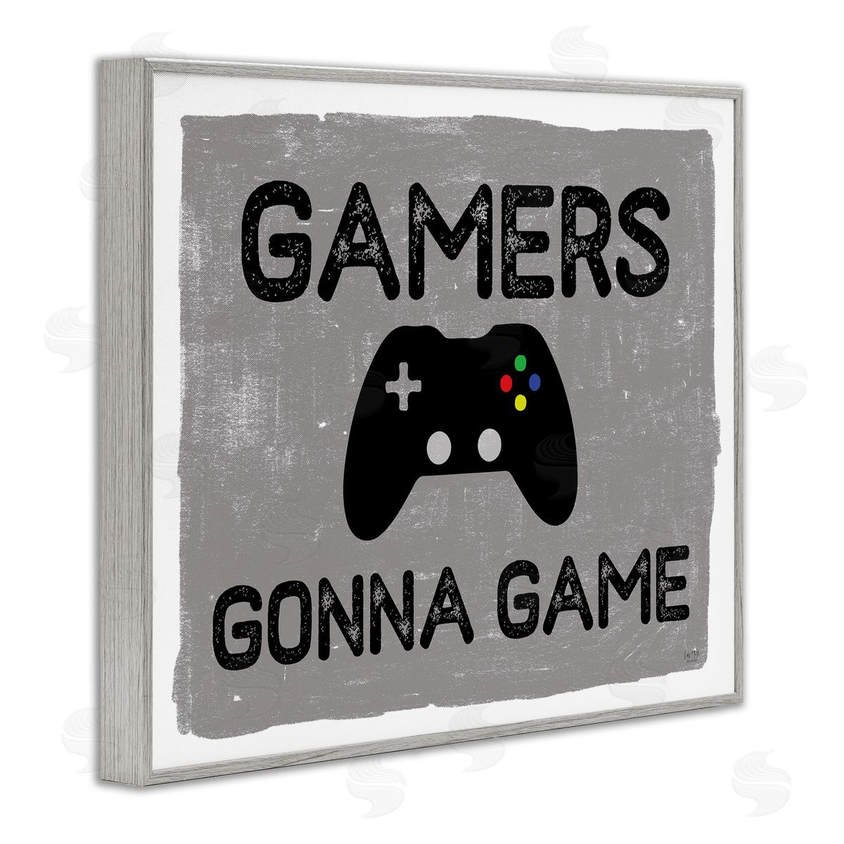 Lux + Me Designs Gamers Gonna Game Phrase Controller Distressed Pattern