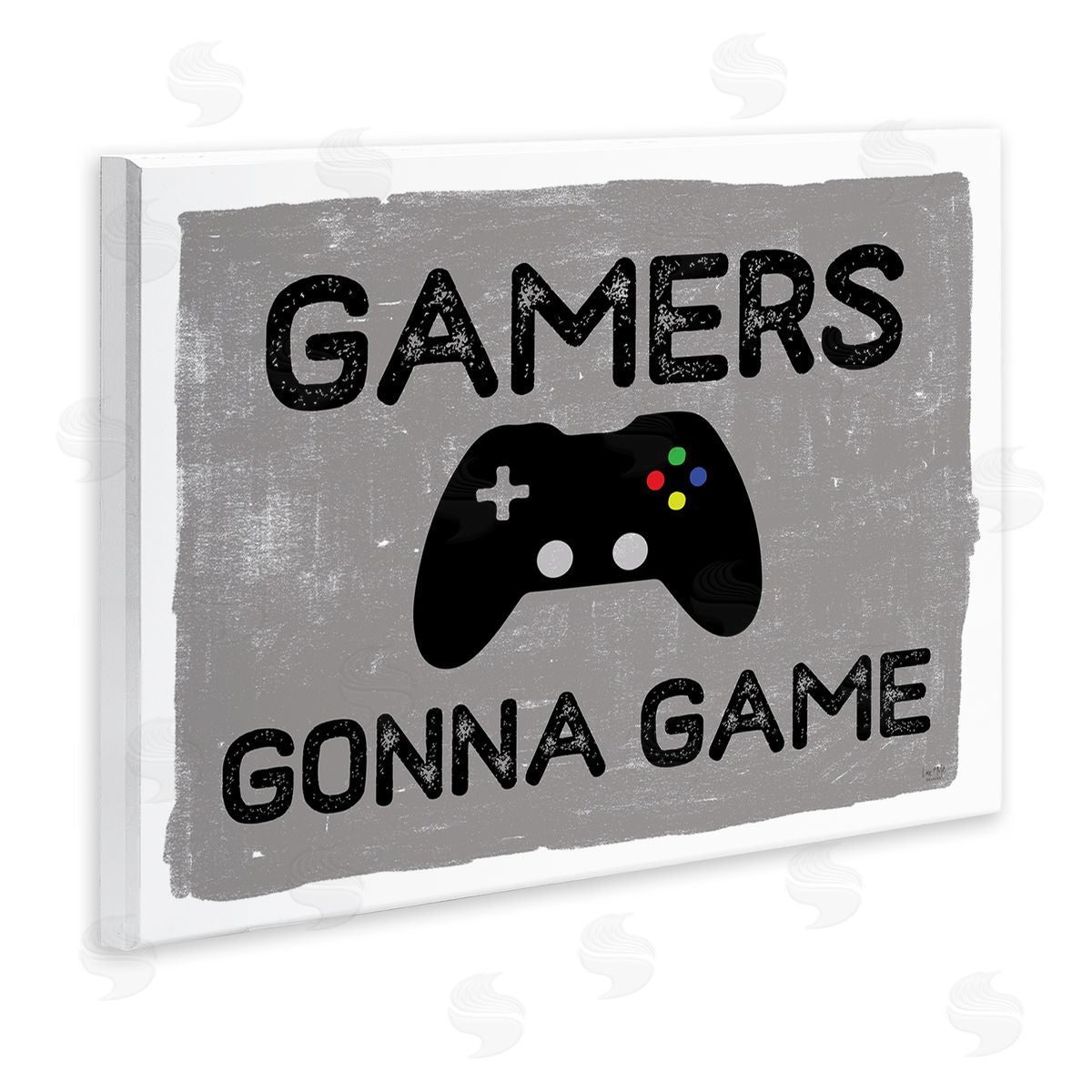 Lux + Me Designs Gamers Gonna Game Phrase Controller Distressed Pattern