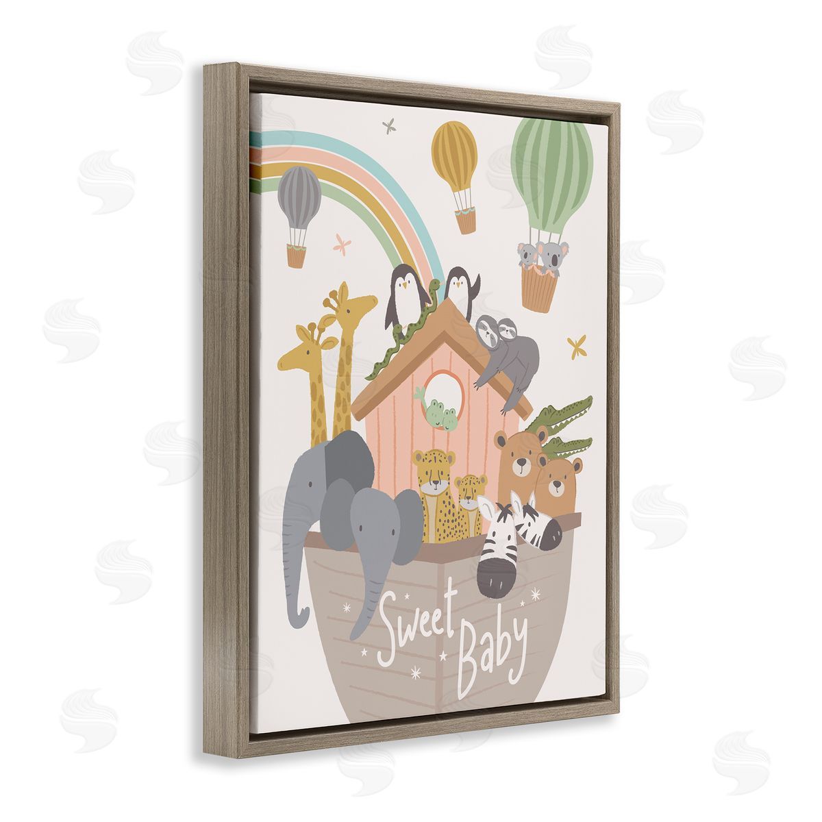 Lisa Perry Whitebutton Sweet Baby Phrase Animal Ark Hot Air Balloons