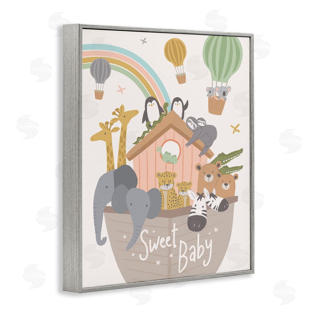 Lisa Perry Whitebutton Sweet Baby Phrase Animal Ark Hot Air Balloons